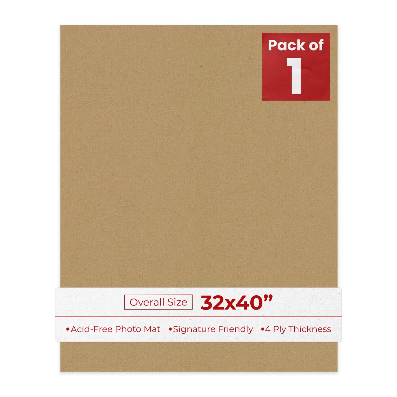 Rattan Beige 32x40 Uncut Mat Board - Blank Sheets, No Opening